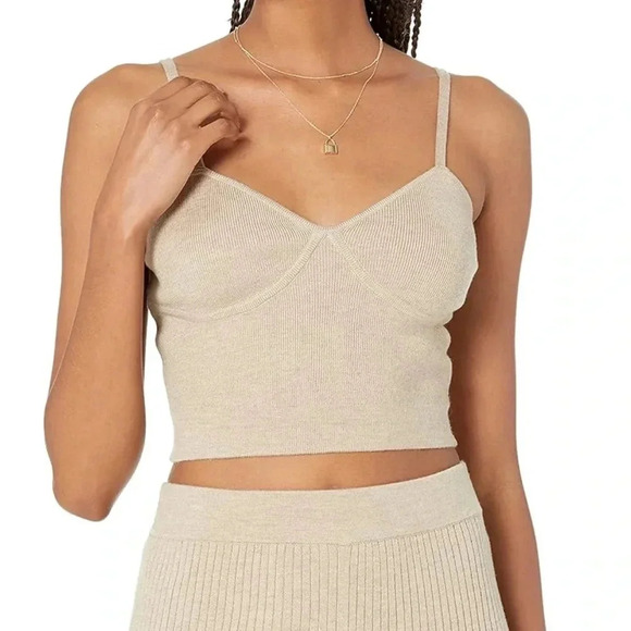 The Drop Influencer Pick / Women’s Catalina Sweater Camisole in Heather Sand NEW - Picture 1 of 4